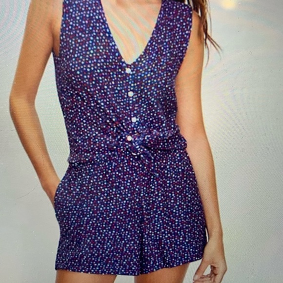 (Top) Lou & Grey stars patriotic button-front tank NWT - Picture 2 of 6